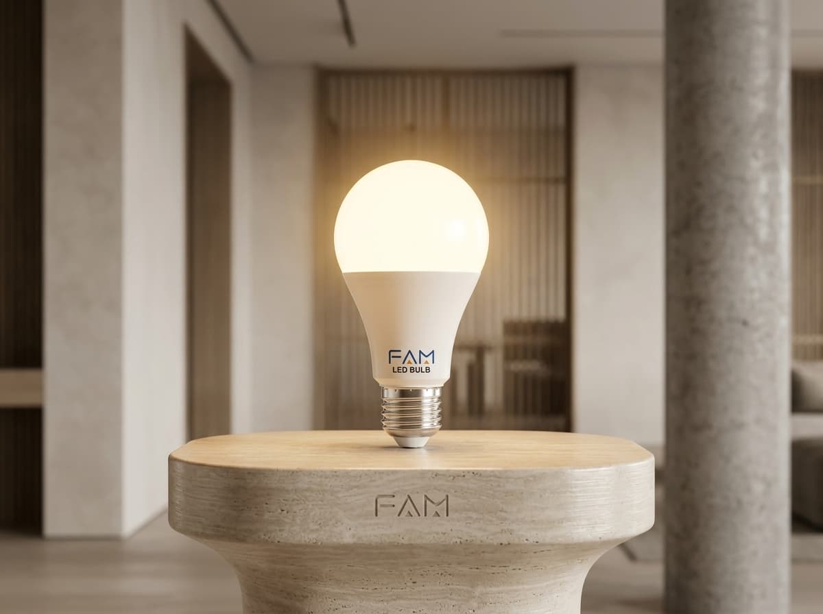 Fam Bulb 12V DC Solar LED Bulb - 12W DC High-efficiency DC solar & backup battery bulb
