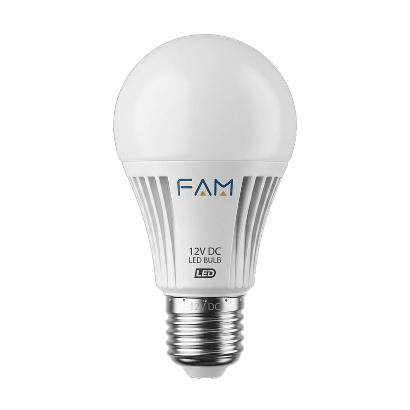 Fam Bulb 12V DC High-Efficiency Solar & Backup LED Bulb